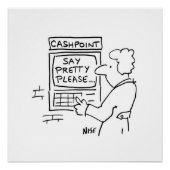 Het bericht van de shows van Cashpoint ATM vragend Poster (Voorkant)