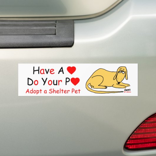 Het bericht van het dierenvriend keurt een Shelter Bumpersticker (Op auto)