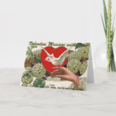 Het Bericht van Valentijn met Duif Feestdagen Kaart (Achterkant)