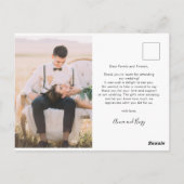 Het Berichten Foto Love Heart Script Bedankt Briefkaart (Achterkant)