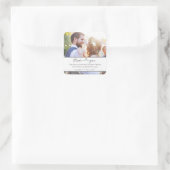 Het Berichten Foto Manuscript Dank u voor Vierkante Sticker (Tas)