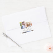 Het Berichten Foto Manuscript Dank u voor Vierkante Sticker (Envelop)