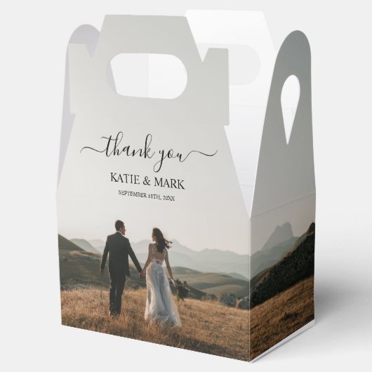 Het Berichten Foto Memory Love Script Hartelijk da Bedankdoosjes (Geopend)