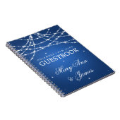 Het Berichten Gestbook Sparking String Blue Notitieboek (Rechterzijde)