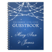 Het Berichten Gestbook Sparking String Blue Notitieboek (Voorkant)
