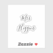 Het Berichten toont Decal Name Date Script Sticker (Vel)