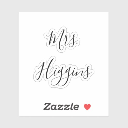 Het Berichten toont Decal Name Date Script Sticker (Vel)