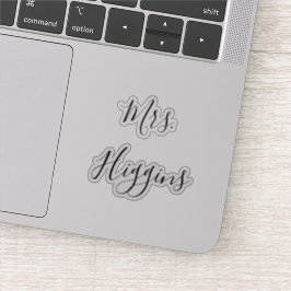 Het Berichten toont Decal Name Date Script Sticker