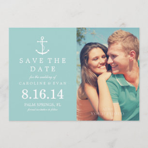 Het Berichten van de Foto van het anker sparen de  Save The Date