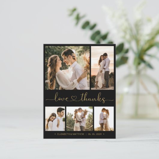 Het Berichten van de Foto van het Begroting Dank u Briefkaart (Staand voorkant)