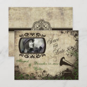 Het  Berichten van de Telefonografie sparen de Dat Save The Date (Voorkant / Achterkant)