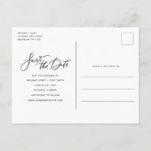 Het Berichten van het Manuscript van Elegant spare Aankondigingskaart (Achterkant)