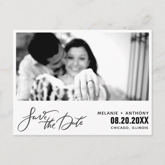 Het Berichten van het Manuscript van Elegant spare Aankondigingskaart (Voorkant)