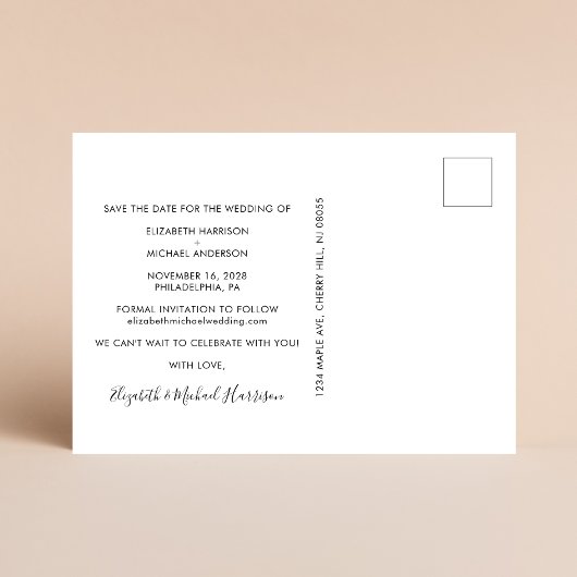 Het Berichten van het Manuscript van Elegant spare Aankondigingskaart