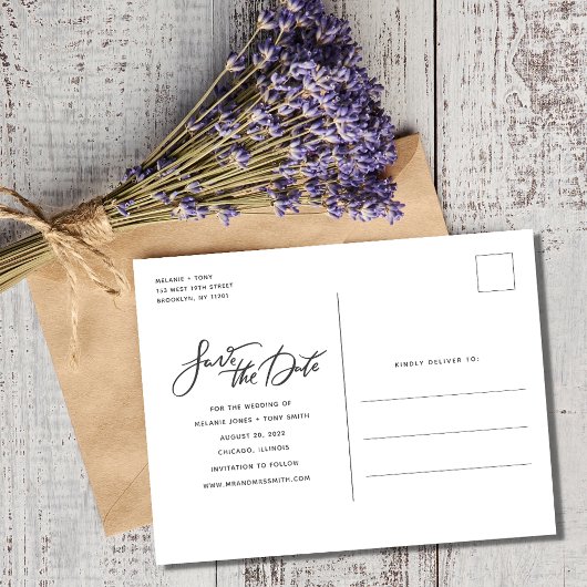 Het Berichten van het Manuscript van Elegant spare Aankondigingskaart