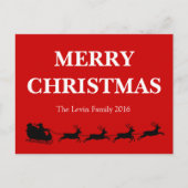 Het Berijden van de Kerstman het Thema van Feestdagenkaart (Voorkant)