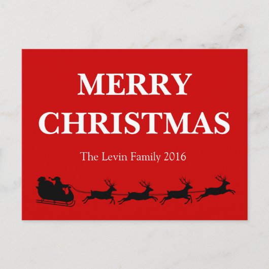Het Berijden van de Kerstman het Thema van Feestdagenkaart (Voorkant)