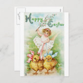 Het Berijden van het Meisje van het Briefkaart van (Voorkant / Achterkant)