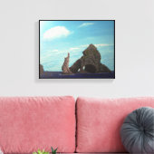 Het beroemde 아 van het Koreaanse eiland Dokdo Kore Canvas Afdruk (Insitu (Woonkamer))