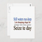 Het beroemde Briefkaart van de Gezegden van Citate (Voorkant / Achterkant)