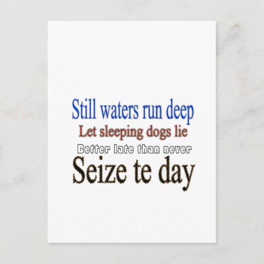 Het beroemde Briefkaart van de Gezegden van Citate (Voorkant)