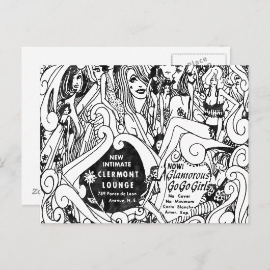 Het beroemde Briefkaart van de Lounge van Clairmon (Voorkant / Achterkant)