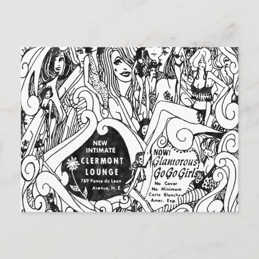 Het beroemde Briefkaart van de Lounge van Clairmon (Voorkant)