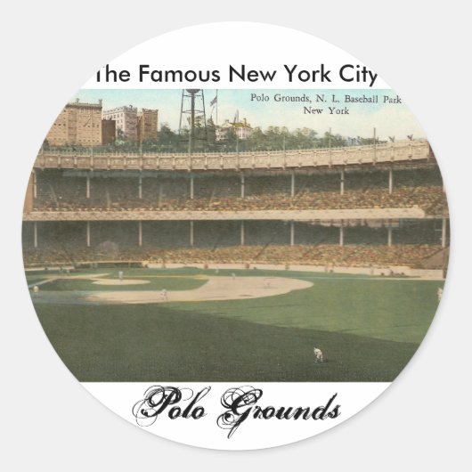 Het beroemde honkbalpark Polo Grounds, New York Ronde Sticker (Voorkant)