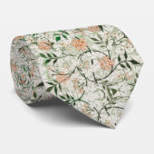 Het beroemde Jasmine-bloempatroon van William Morr Stropdas (Opgerold)