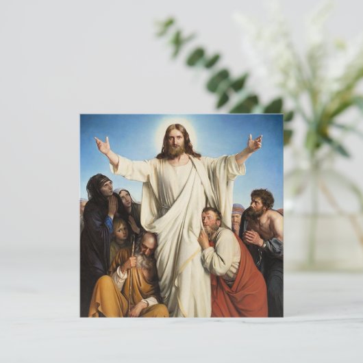 Het beroemde kunstwerk van Carl Bloch, Consolator, Feestdagenkaart (Staand voorkant)