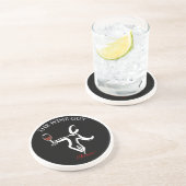 Het beroemde Logo van de Wijnman Zandsteen Onderzetter (Zijkant)