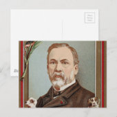 Het beroemde Louis Pasteur Portret Historisch Briefkaart (Voorkant / Achterkant)