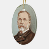 Het beroemde Louis Pasteur Portret Historisch Keramisch Ornament (Links)