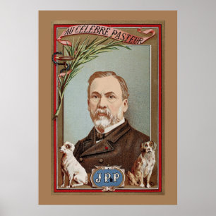 Het beroemde Louis Pasteur Portret Historisch Poster