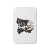 Het beroemde ontwerp van de Collie van de grens -  Badmat (Voorkant Verticaal)