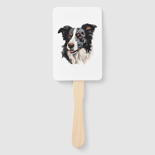 Het beroemde ontwerp van de Collie van de grens - Handwaaier (Voorkant)