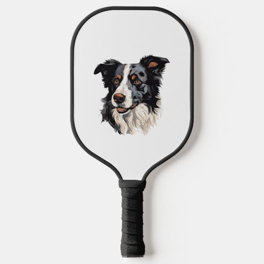 Het beroemde ontwerp van de Collie van de grens - Pickleball Paddle (Voorkant)