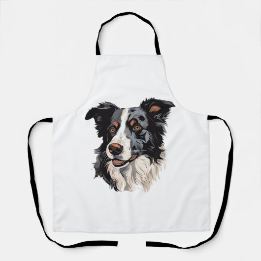 Het beroemde ontwerp van de Collie van de grens - Schort (Voorkant)