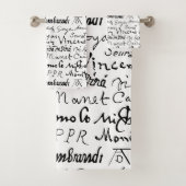 Het beroemde patroon van handtekeningen van kunste bad handdoek (Insitu)