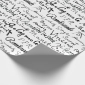 Het beroemde patroon van handtekeningen van kunste cadeaupapier (Hoek)