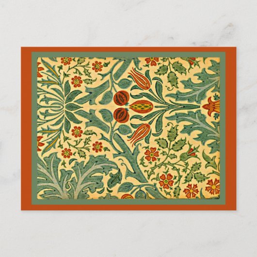 Het beroemde patroon van William Morris in de herf Briefkaart (Voorkant)