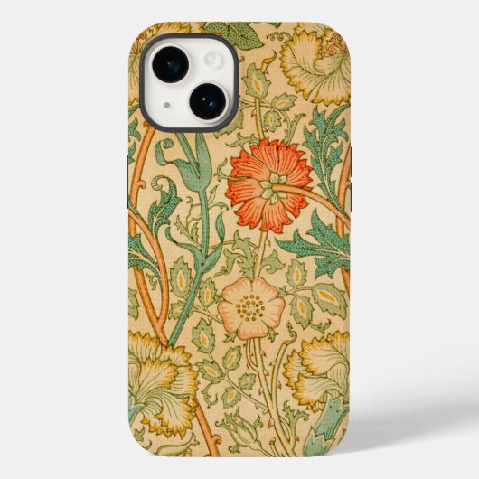 Het beroemde patroon van William Morris Pink and R Case-Mate iPhone Case (Achterkant)