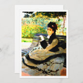Het beroemde schilderij Camille Monet op een tuinb Kaart (Voorkant / Achterkant)