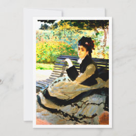 Het beroemde schilderij Camille Monet op een tuinb Kaart