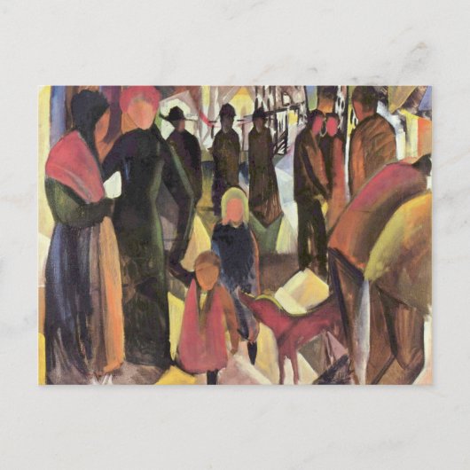 Het beroemde schilderij van August Macke Briefkaart (Voorkant)