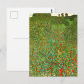 Het beroemde schilderij van Gustav Klimt Mohnfeld  Briefkaart (Voorkant / Achterkant)