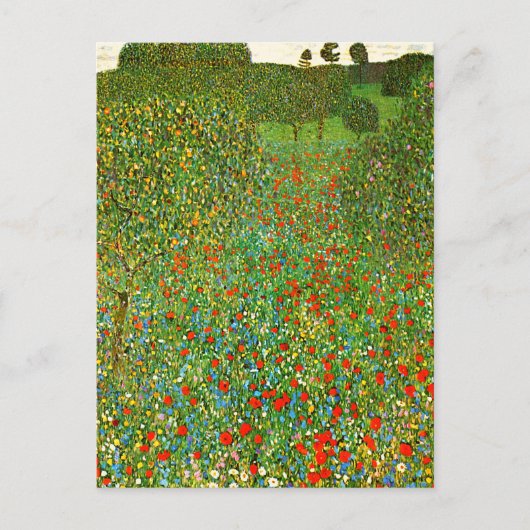 Het beroemde schilderij van Gustav Klimt Mohnfeld  Briefkaart (Voorkant)