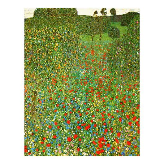 Het beroemde schilderij van Gustav Klimt Mohnfeld  Foto Afdruk (Voorkant)
