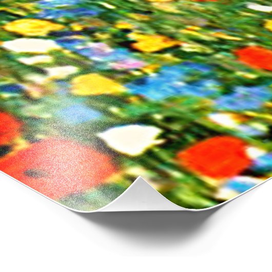 Het beroemde schilderij van Gustav Klimt Mohnfeld  Foto Afdruk (Hoek)