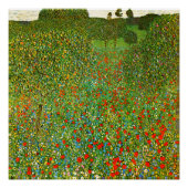 Het beroemde schilderij van Gustav Klimt Mohnfeld  Perfect Poster (Voorkant)